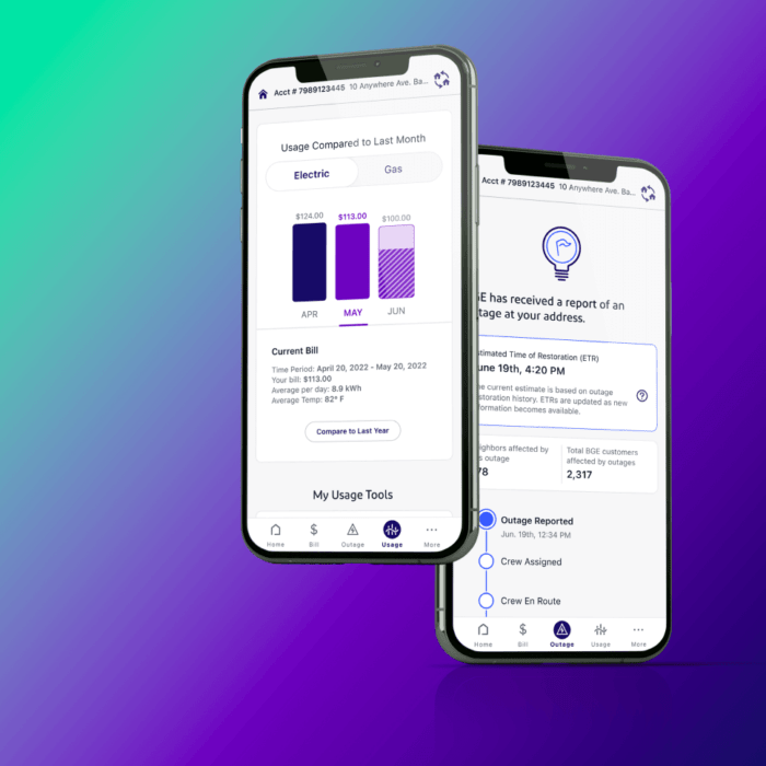 Exelon mobile utility app