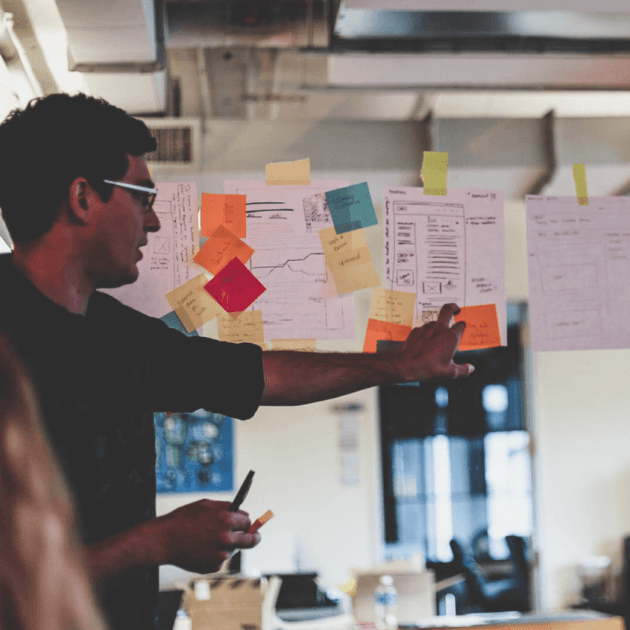 UX designer at work