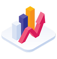 An illustration of a bar chart growing from left to right and an arrow follows the growth.