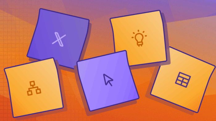 UX postit notes illustration