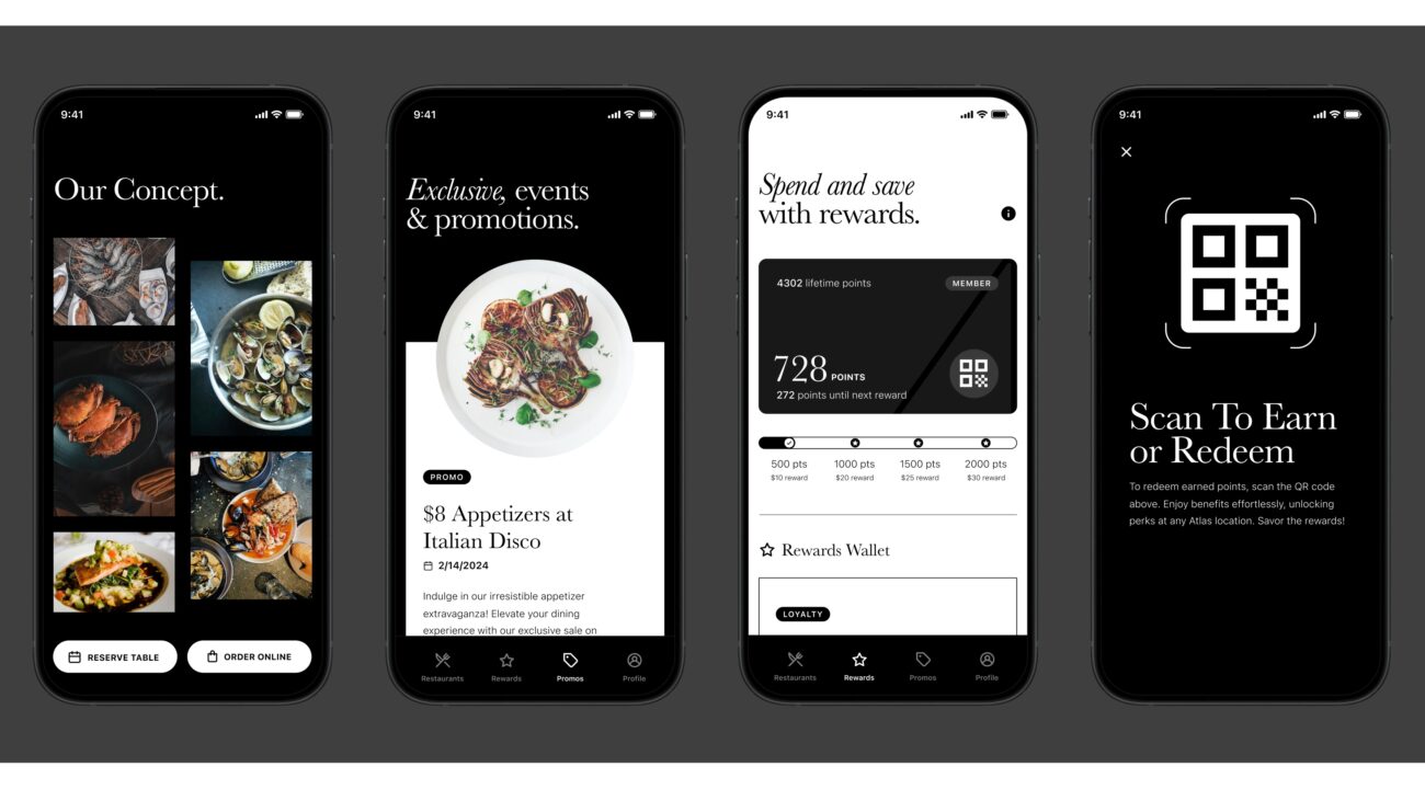 Atlas Restaurant Group app screenshots