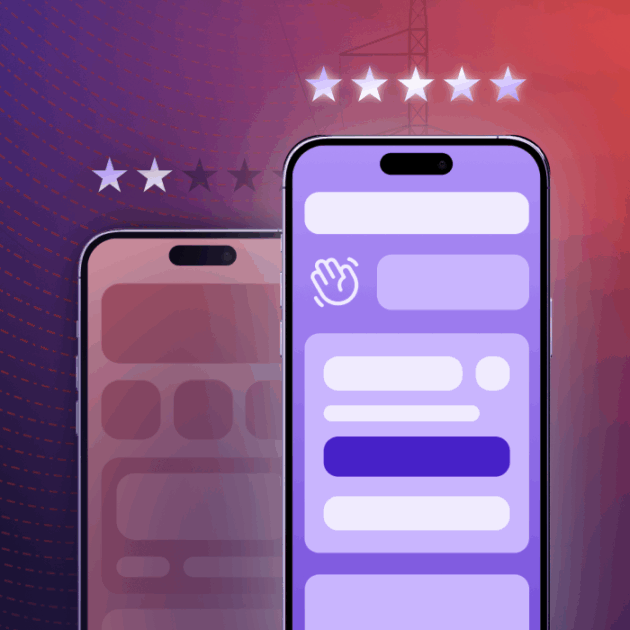 Moble app ratings illustration