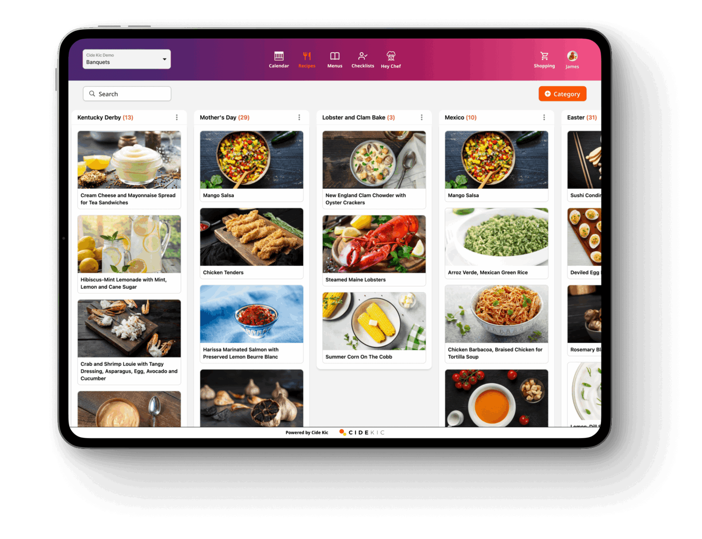 Image of the Cide Kic platform displayed on a tablet