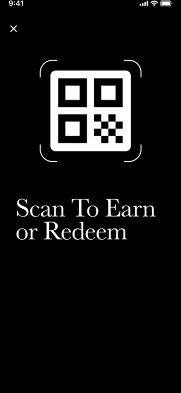 Scan to Redeem screen on the Atlas Mobile app