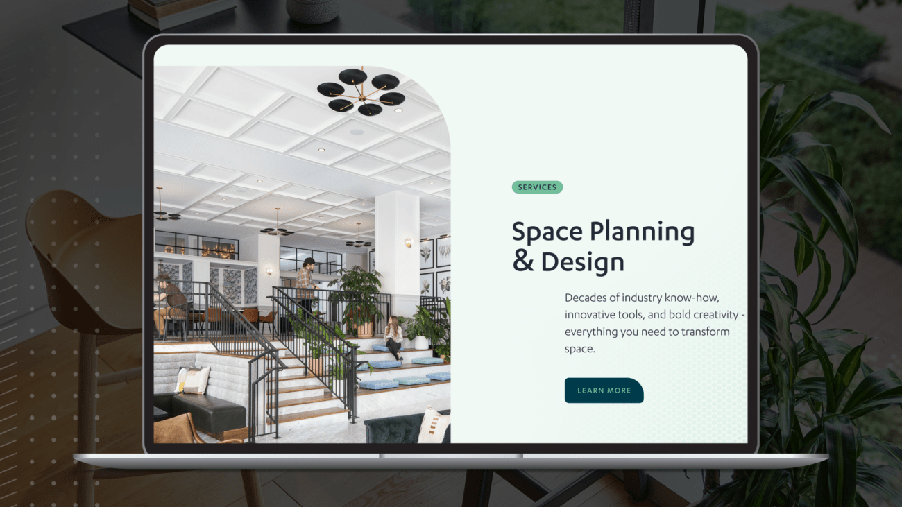 Price Modern website design on a laptop mockup