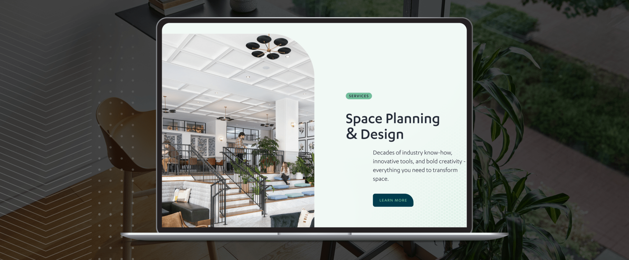 Price Modern website design on a laptop mockup